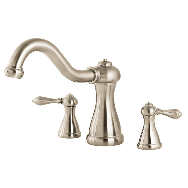 Marielle Double Handle Deck Mounted Roman Tub Faucet Trim, Brass