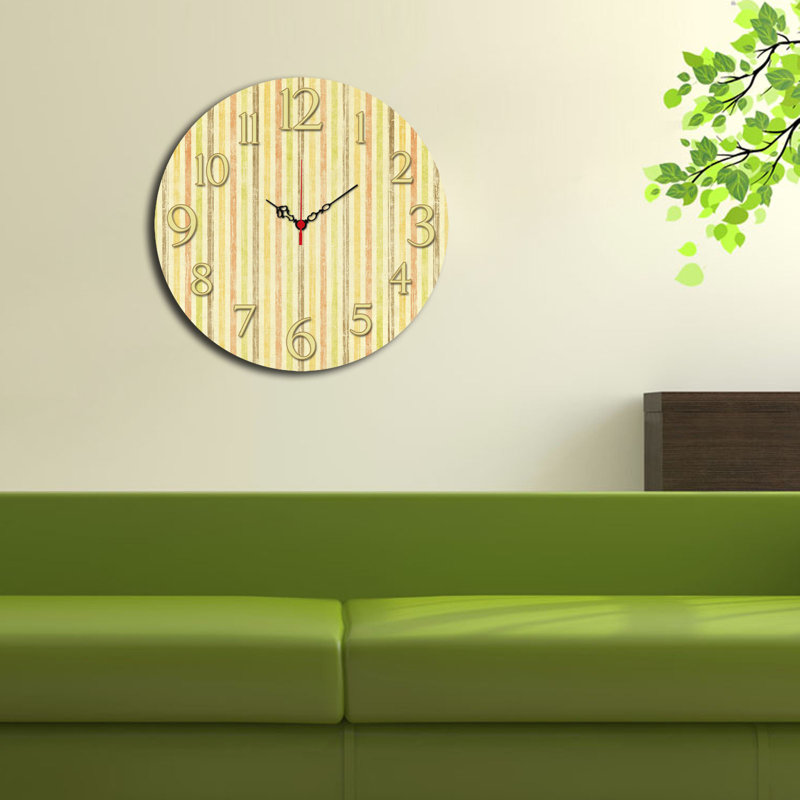 Horloge murale élégante Elegant, 15,7 po de diamètre | 100% panneau de fibres à densité moyenne avec une épaisseur de 0,2 po | Décoration élégante pour le salon, le bureau et la chambre à coucher | Design moderne, parfait pour l'élégance et la
