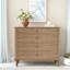 Commode 4 tiroirs avec pied en bois massif-2145691626