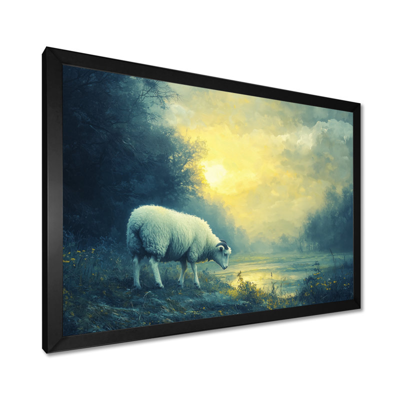 Rêve pastoral Dreyah, H 34 po x l 44 po, Reproduction encadrée d'une seule photo, Noir, noir, noir, noir