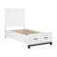 Lit plateforme en bois blanc avec tiroirs de rangement-1475227485