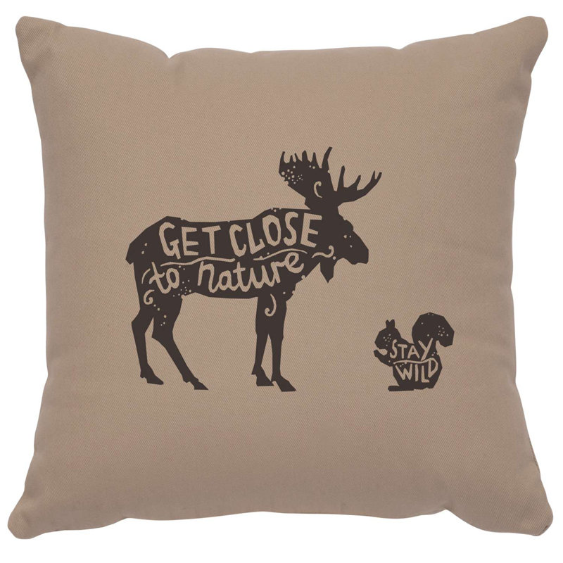 Coussin en coton proche de la nature, Taupe
