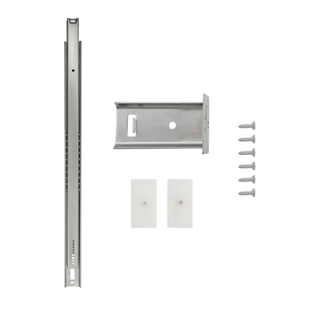 Drawer Slides Center Mount - 3/4 Extension 35 lb. Capacity Cadmium Finish Hickory Hardware 