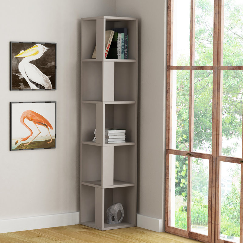 Bibliothèque de coin H 63,3 "x l 13,3" Barden, Taupe