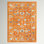 Tapis orange / vert / ivoire tissé à la machine Hilley
