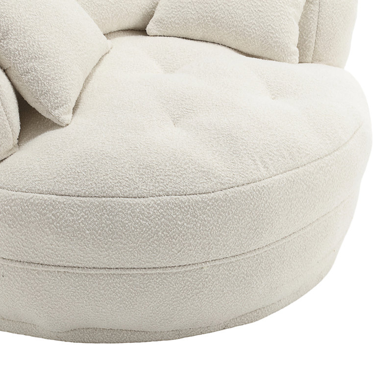 Canapé simple Coolmore, Beige Boucle