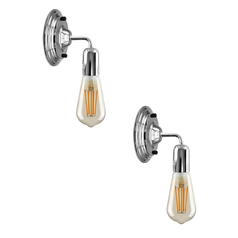Annebeth Armed Sconce, Chrome, No