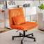 Chaise de bureau Criss Cross sans accoudoirs avec roulettes - polyvalente pour le bureau personnel, la méditation et le maquillage-1682090624