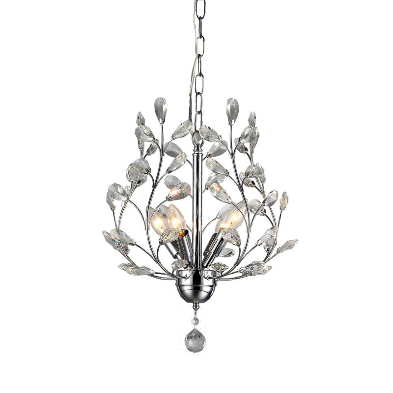 Rozanne 4 - Light Glass Dimmable Geometric Chandelier