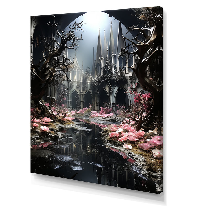 Ruines antiques mexicaines réinventées - Art mural mexicain, Toile tendue, 40" H x 30" W