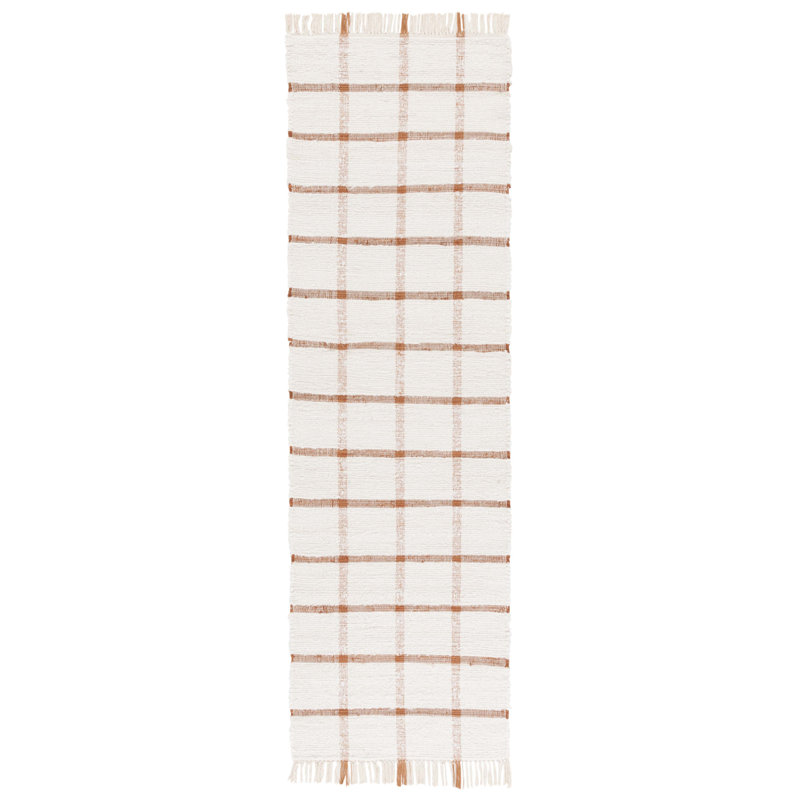 Tapis Montauk 322 ivoire / rouille, Tapis de couloir 2 pi 3 po x 8 pi