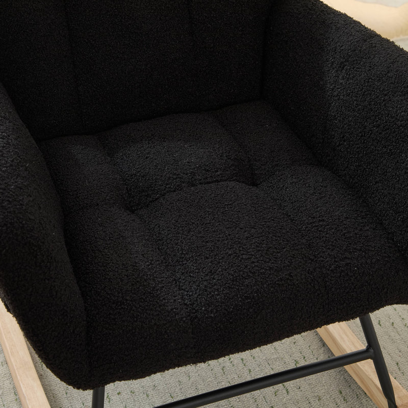 Chaise berçante Teddy, Noir