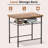 3-Piece Modern Dining Table Set with Square Table, 2 Chairs & Storage Rack, Steel Frame, Brown