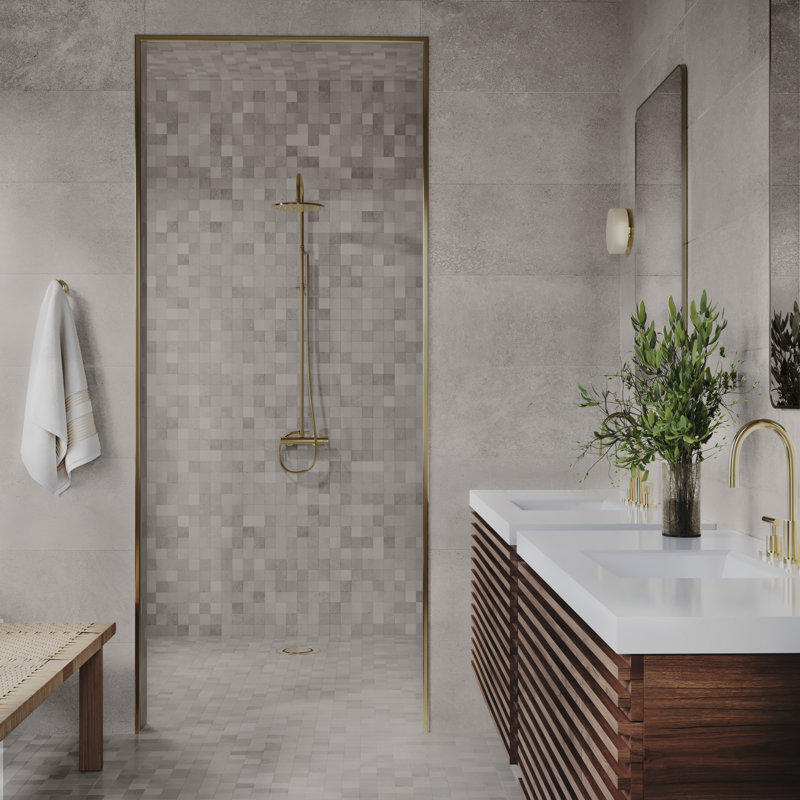 Terrace 11.81 In. X 35.43 In. Matte Ceramic Wall Tile (17.43 Sq. Ft. / Case), Linen Warm Gray
