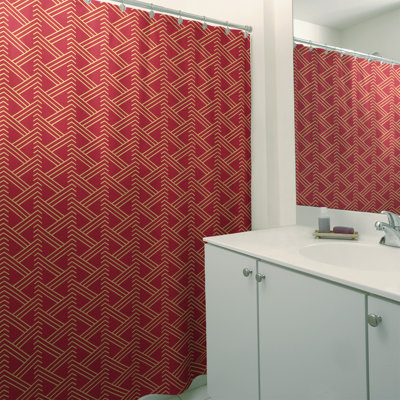 Rideau de douche simple Classic Zig Zag