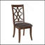 Ensemble de 2 chaises d'appoint brun et noyer foncé