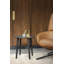 Abrey Round End Table with Wooden Base