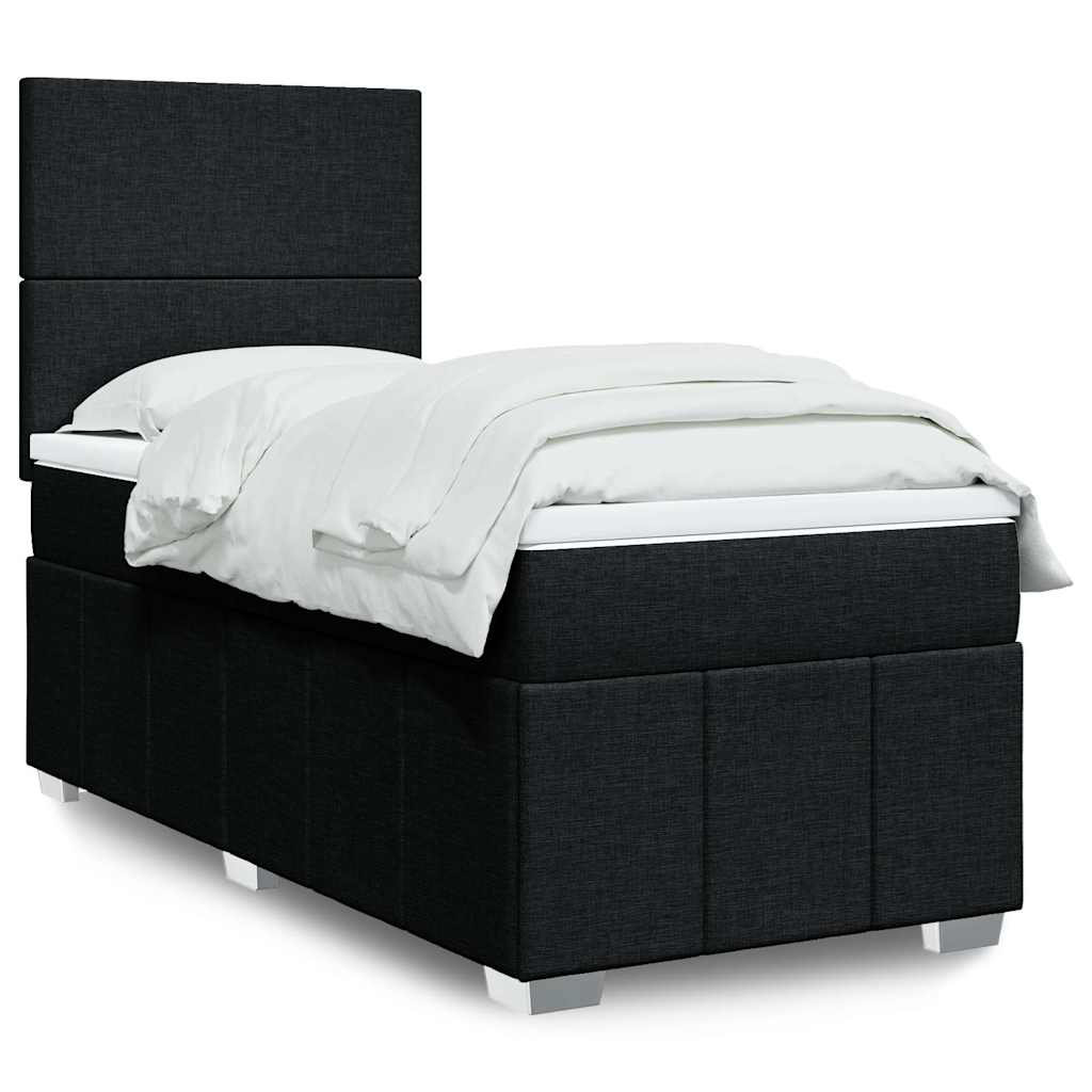 Vidaxl Boxspringbett mit Matratze Schwarz 200x200 cm Samt