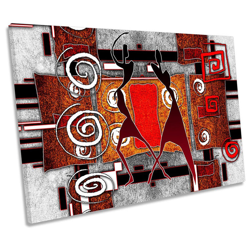 Tribal Vintage Illustration - Wrapped Canvas Print, 30.5cm H x 45.7cm W 