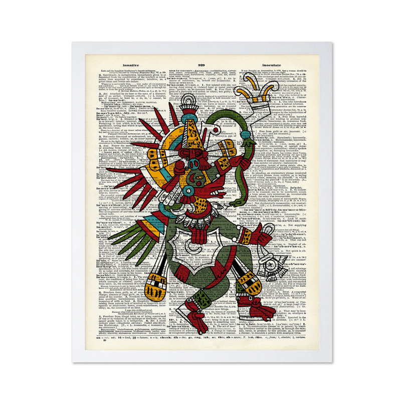 Quetzalcoatl, Poster, 18"H x 24"W, White Framed