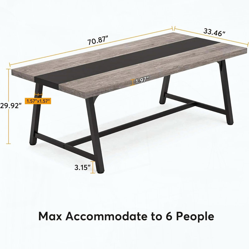 Table de conférence spacieuse au design moderne