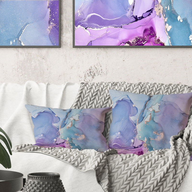 Coussin Blue Art, 18 po x 18 po