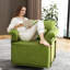 Fauteuil demi-tonneau rembourré et pivotant-41376913