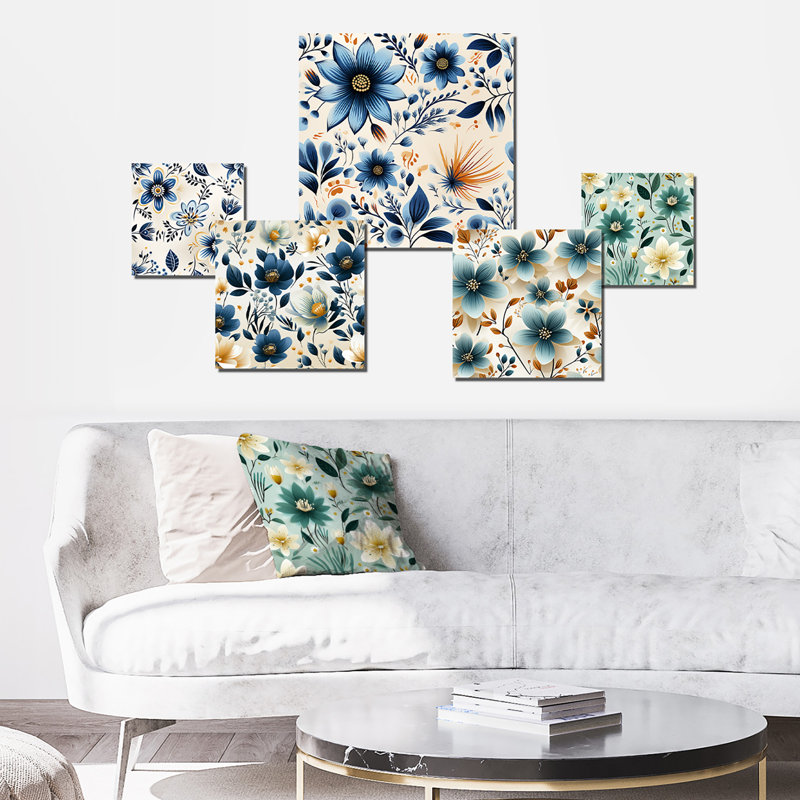 Lorimier - Ensemble d'art mural floral de 5