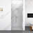 24" W x 72" H Semi-Frameless Circular Pivot Shower Door in Chrome With 1/4" (6mm) Thick SGCC Tempered Glass