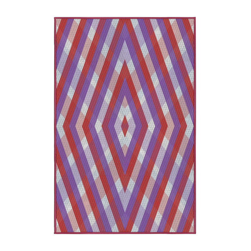 Tapis géométrique violet / mauve, Rectangle 7 pi x 10 pi