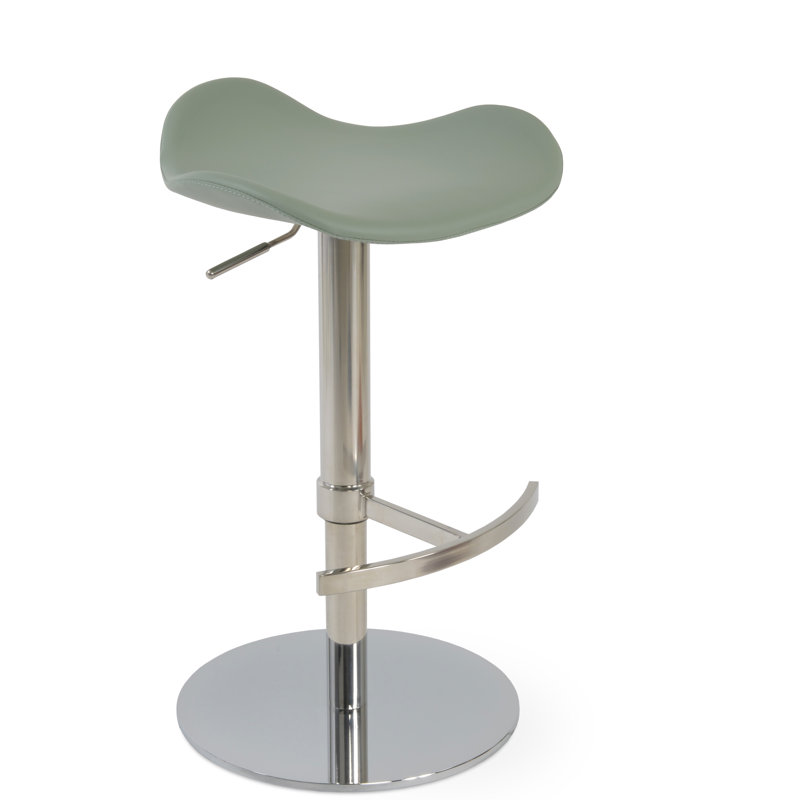 Tabouret de bar pivotant à hauteur réglable Falcon, Menthe