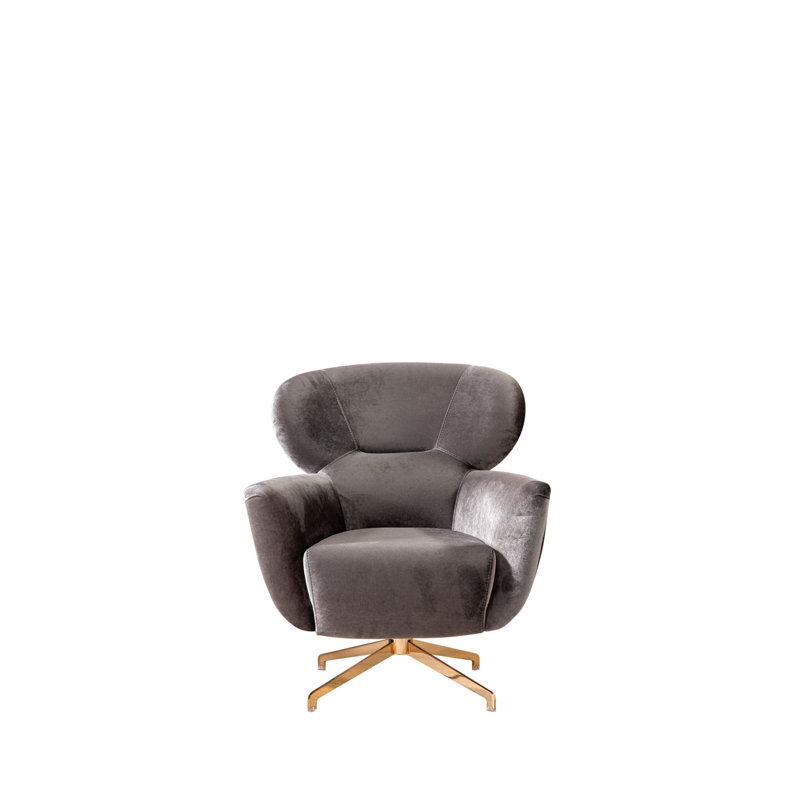 Fauteuil Florya, Velours noir