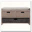 Banc de rangement entièrement assemblé avec panier amovible, 2 tiroirs et siège rembourré-371841399