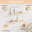 Tablette à photos pour mur, ensemble de 2 étagères à livres pour chambre de bébé, bois de pin naturel, 24 po, fixation murale, style minimaliste moderne