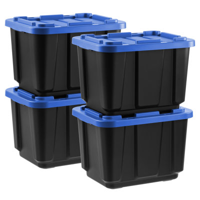 IRIS 12 Gal. Stackable Storage Totes with Lids