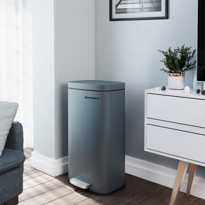 Steel Step On Kitchen Trash Can - 30L