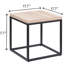 Table de bout avec table de bout, table de chevet carrée en bois et métal, petite table de bout avec rangement, pour la chambre à coucher du salon, chêne naturel