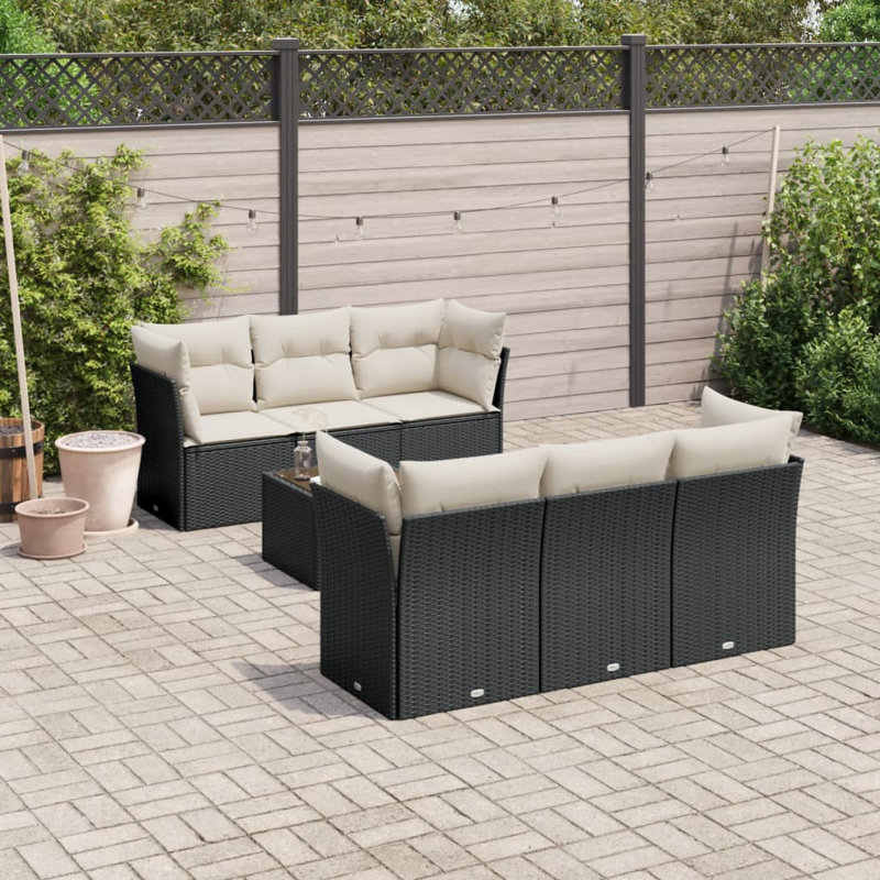Ensemble de canapé de jardin avec coussins Vidaxl