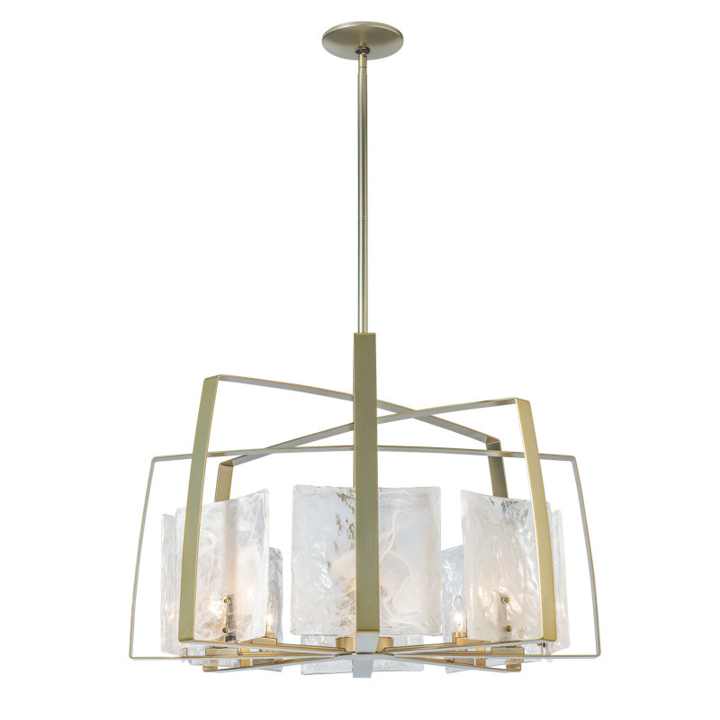 Arc 8 - Light Chandelier, Modern Brass