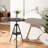 Dia 23.62" Round Pub Table Height Adjustable With 360 Swivel Metal Tabletop For Dining Bistro Cafe Home Bar, Rustic Black-952348914