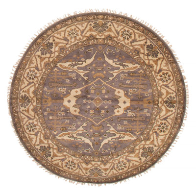 Tapis gris Royal Oushak 7 pi 0 po x 7 pi 0 po