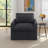 Pradyoth Swivel Upholstered Accent Chair with 1 Toss Pillow-112184771
