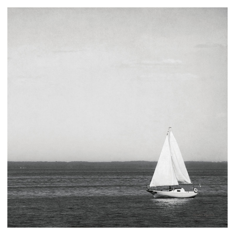 Calm Days II BW Crop With Border by Elizabeth Urquhart - Wrapped Canvas Print, 76cm H x 76cm W x 3.8cm D