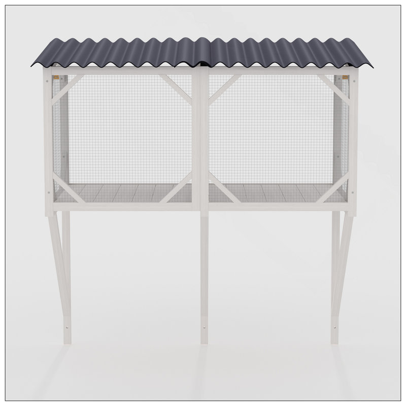 Boîte pour chat, fenêtre d'extérieur pour chat 43,3 po pour bronzer, faire la sieste et regarder, perchoir pour grands chats d'intérieur - utilisation toutes saisons, cage pour chat