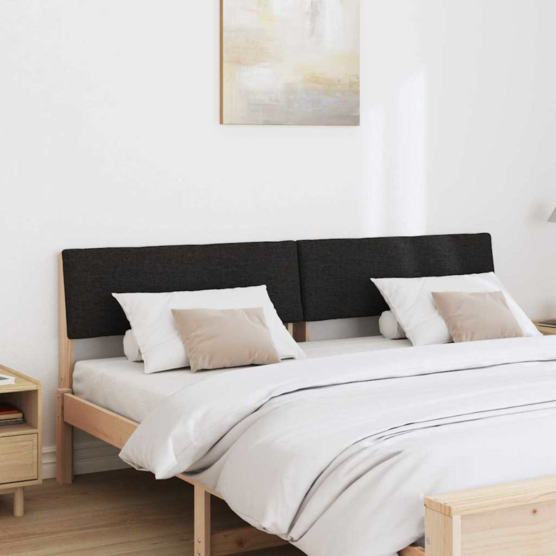 Solid Wood Headboard, Black, Brown, King