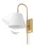 Rhoeva Single Light Iron Dimmable Plug-in Flush Mounted Sconce-1053672395-1053672392