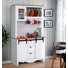 OS Home And Office Furniture Countryside Sliding Barn Door Buffet And Hutch
