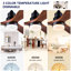 Hot Ventilateur de plafond noir moderne de 52 pouces avec lumière et 3 pales en bois massif avec moteur à courant continu réversible-1382873780-1382873783