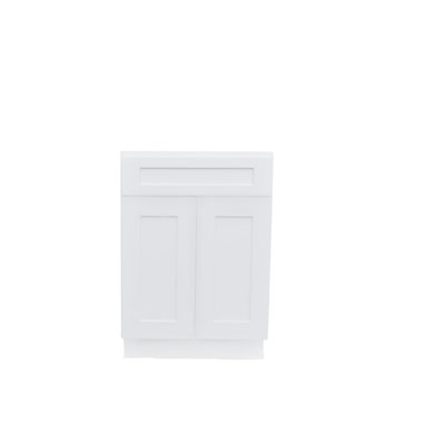 Recessed Panel 34.5'' H Painted Plywood Sink Base Cabinet Ready-to-Assemble