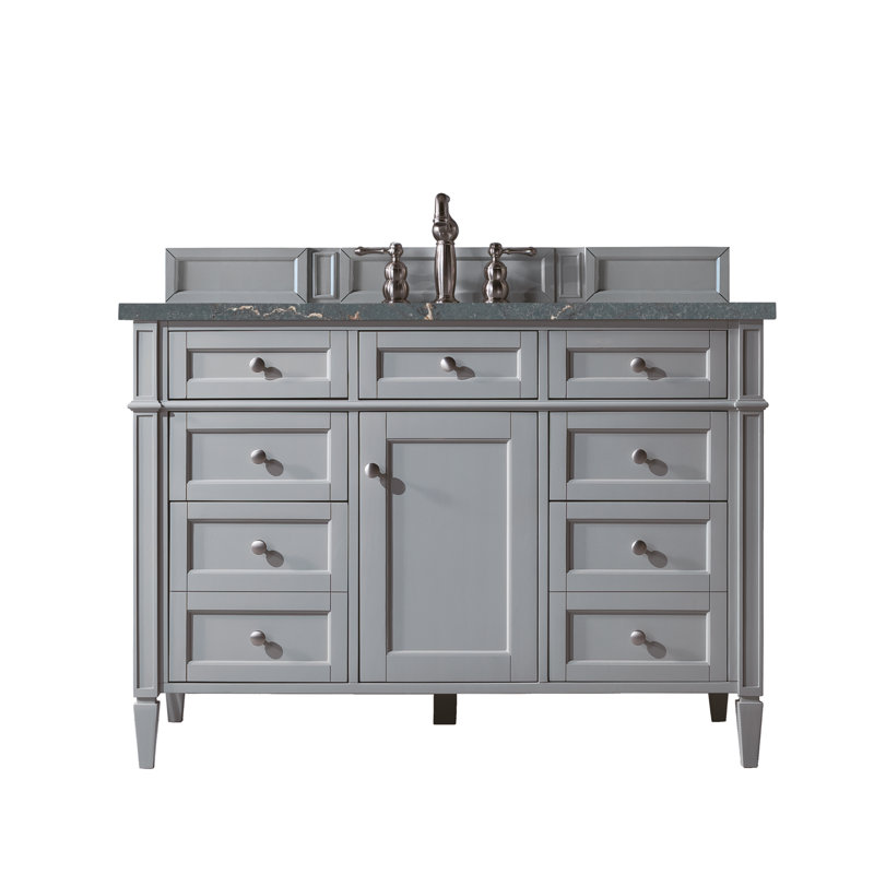 Brittany 48'' W Single Vanity, Parisien Bleu, Urban Gray, 8" Widespread